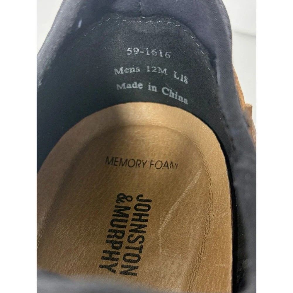 Johnston & Murphy Keating Plain Toe Pebble Leather Sneakers Brown Men’s Size 12M